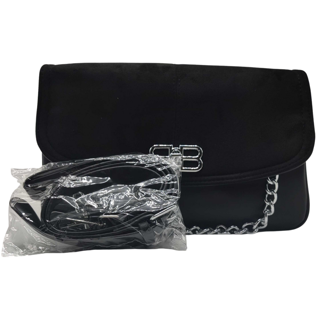 women velvet Crossbody Bag Black:)