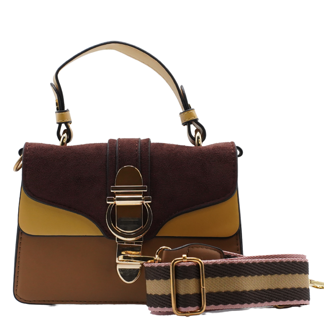 Women Crossbody Bag Paired With Velvet