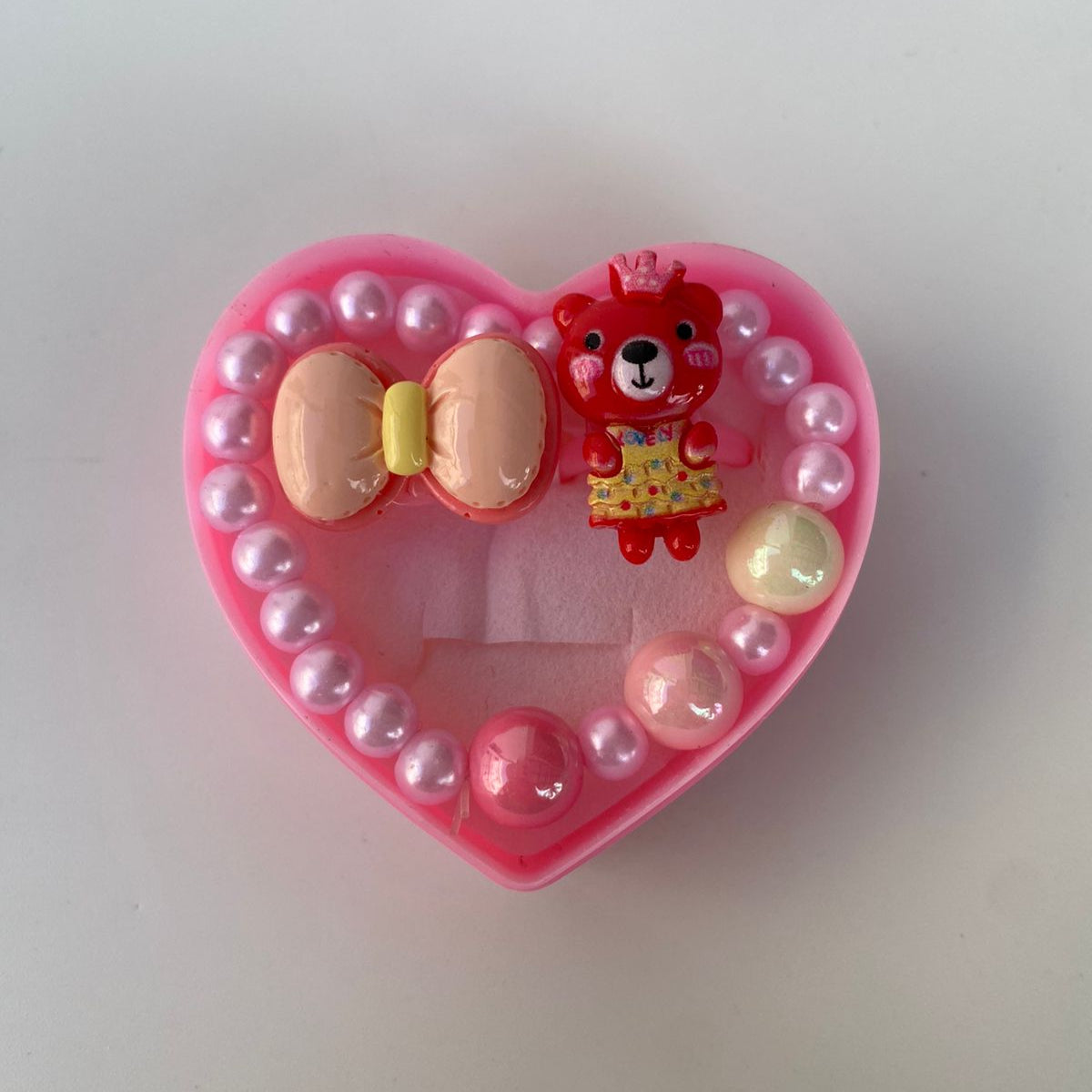 Heart-Themed Kids' Bracelet & Ring Gift Set