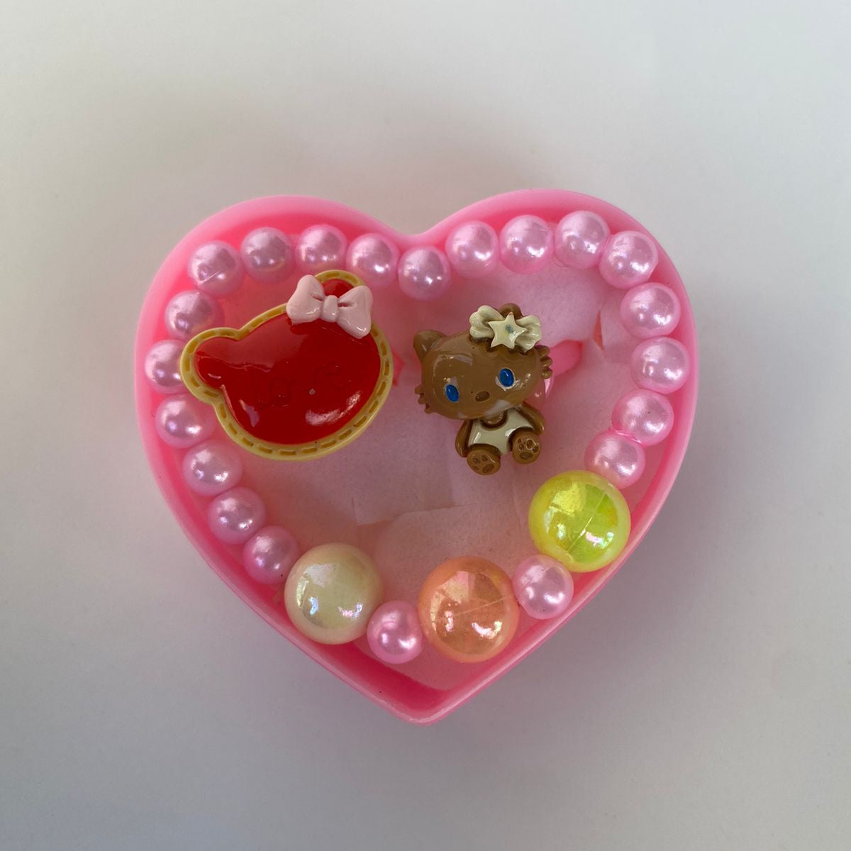 Adorable Heart-Shaped Bracelet & Ring Gift Set for Kids