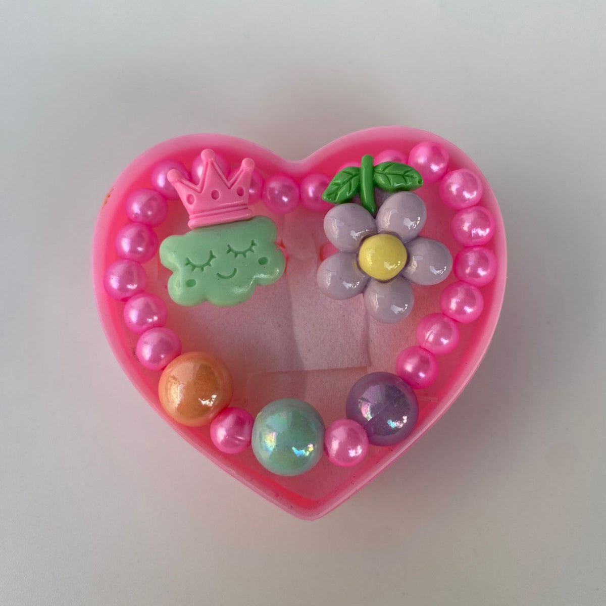 Kids' Heart Box Bracelet & Rings Set – Fun & Adorable Accessories