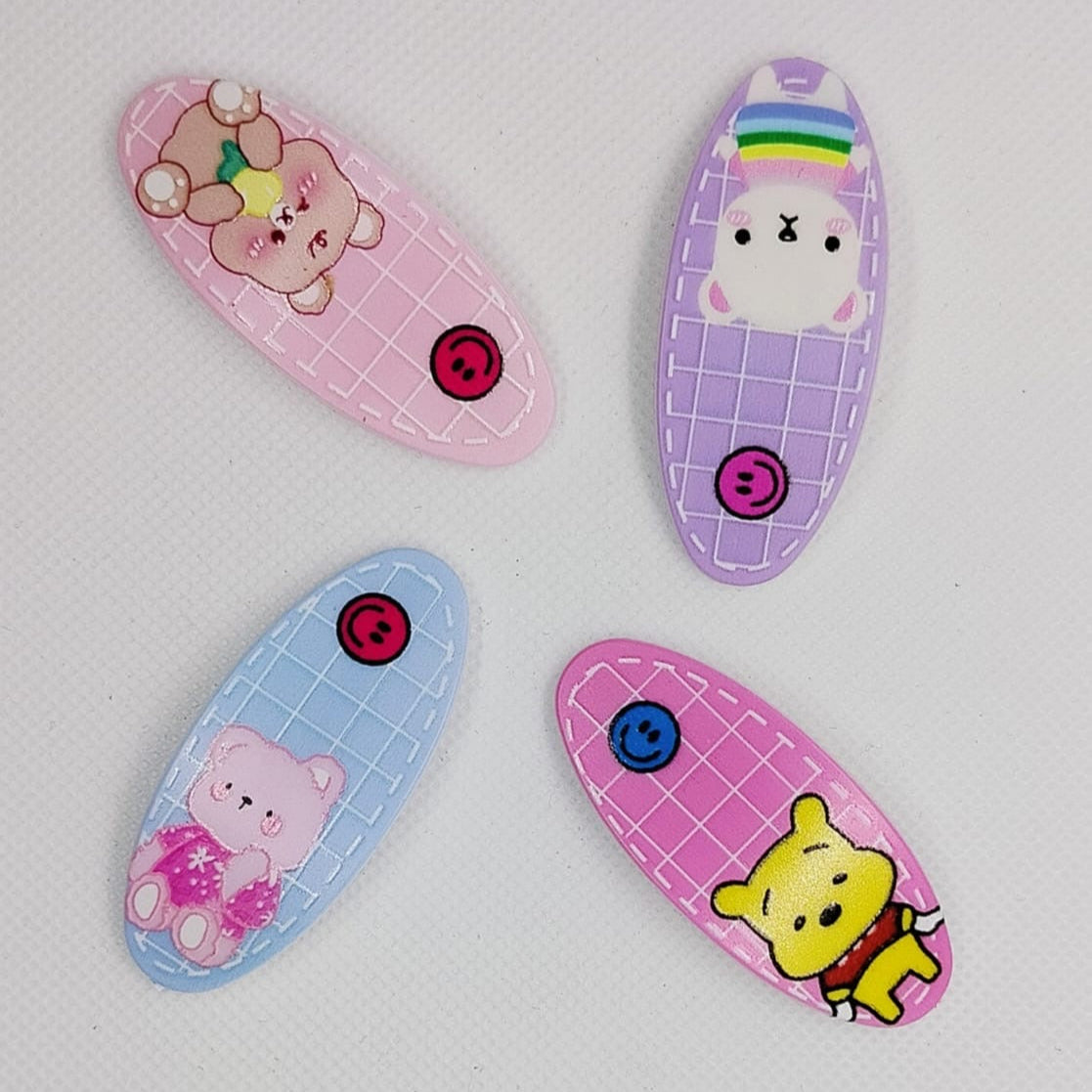 Adorable Cartoon Character Hair Clips 4 pc