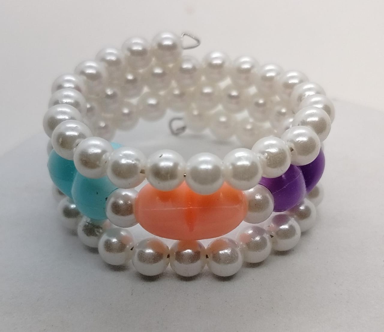 Colorful Heart Pearl Bracelets for Little Girls