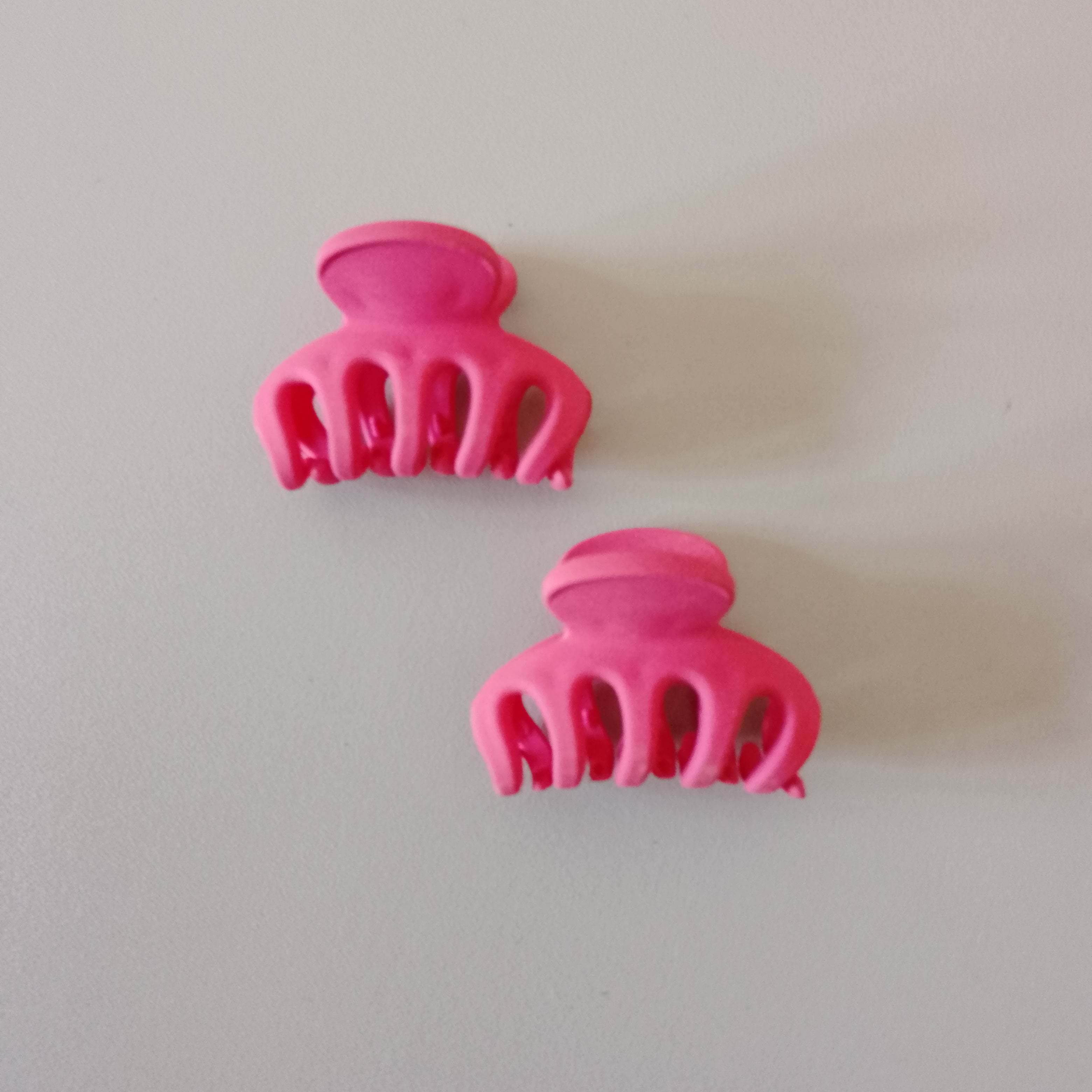 Vibrant Matte Mini Hair Claw Clips Pair