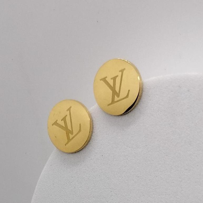 LV logo Ear Studs