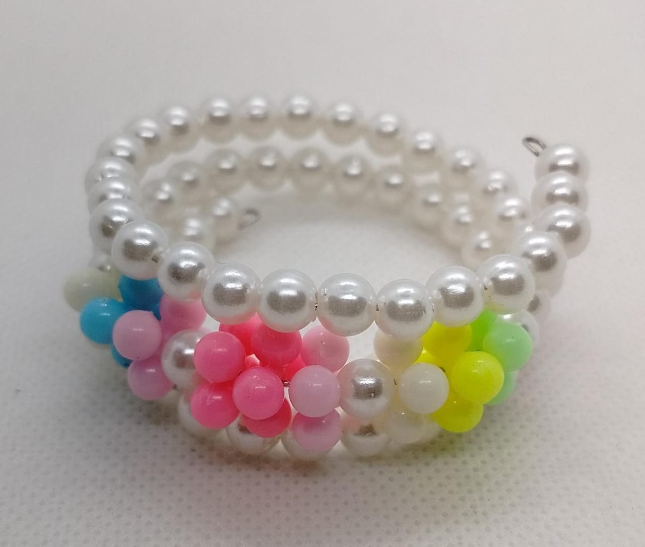 Colorful Heart Pearl Bracelets for Little Girls